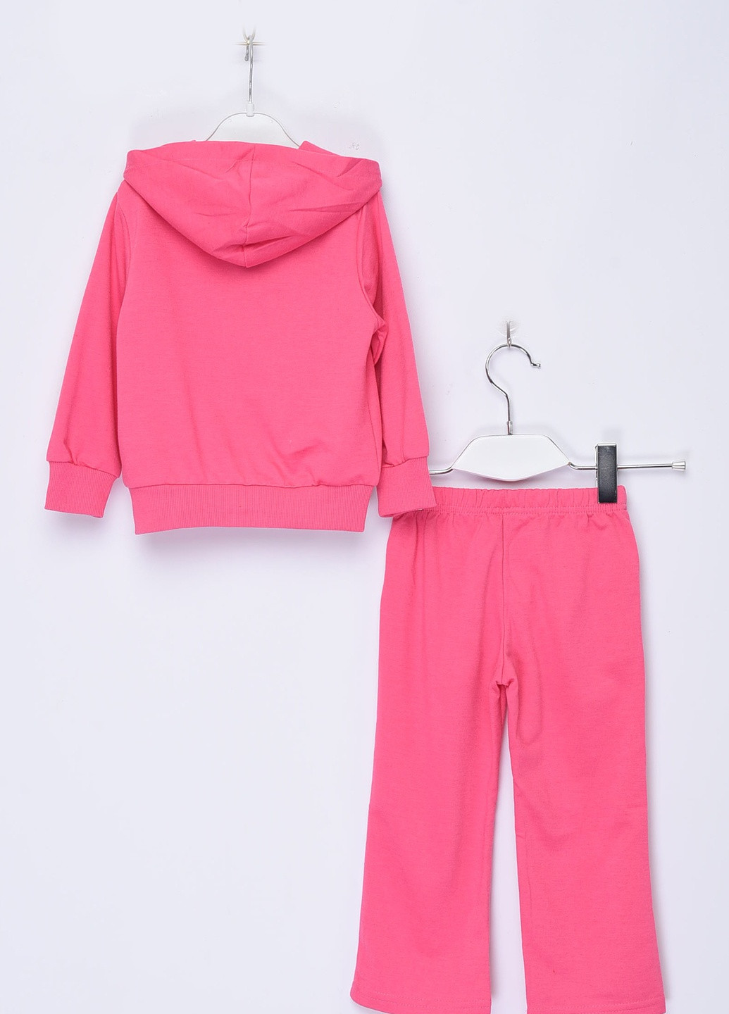 Розовый демисезонный спортивный костюм 3-ка детский для девочки с капюшоном розового цвета Let's Shop