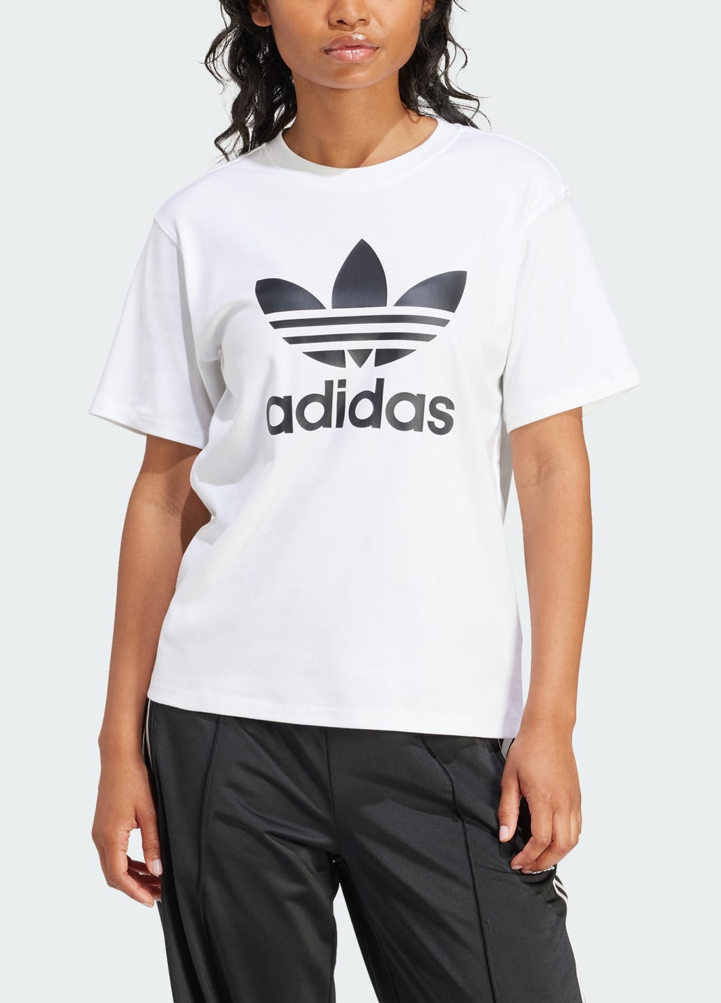 Біла всесезон футболка trefoil adidas