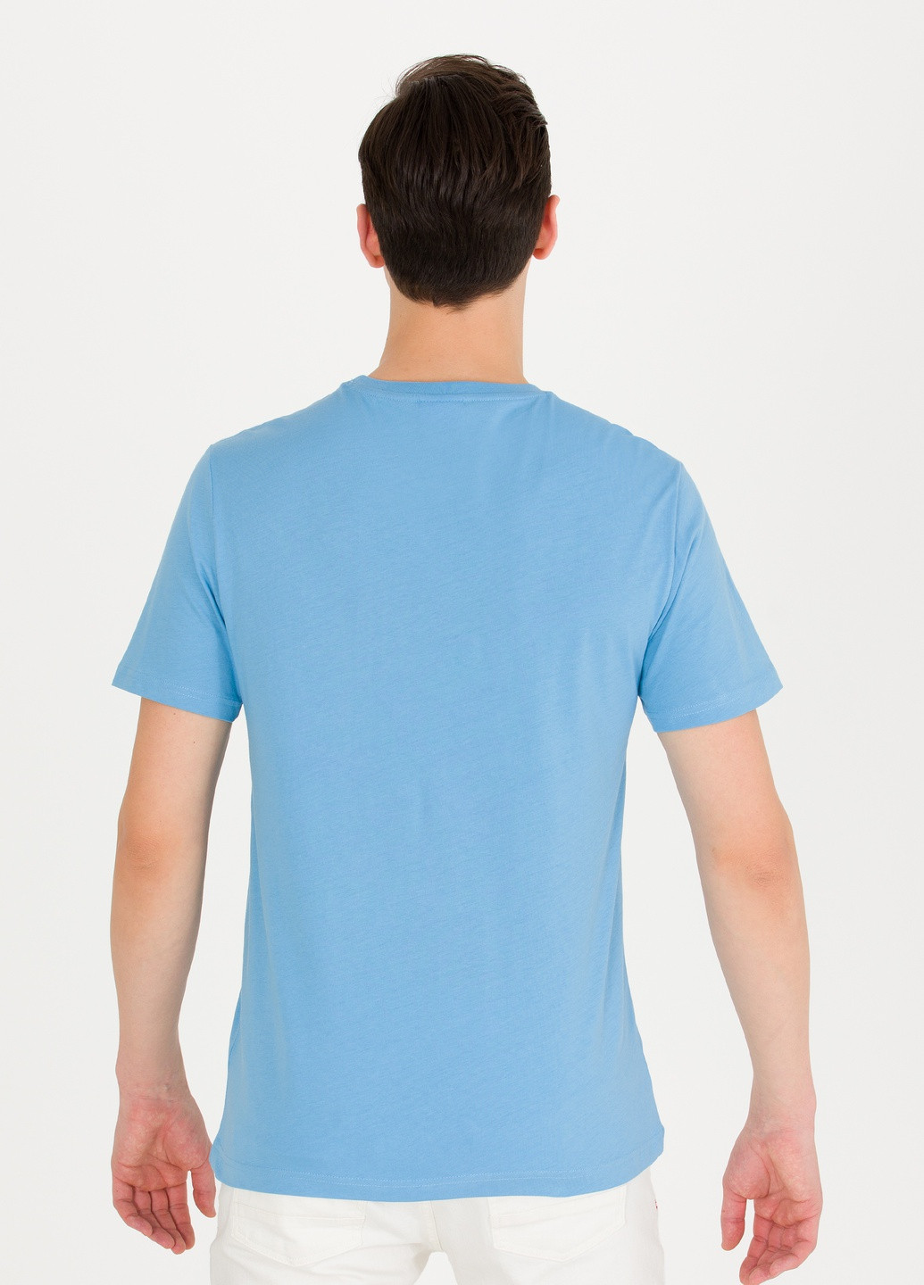 Голубая футболка U.S. Polo Assn.