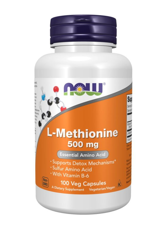 L-метіонін L-Methionine 500 mg 100 caps Now (277751569)