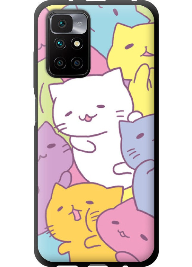 TPU чорний чохол 'Кошенята ' для Endorphone Xiaomi Redmi 10 (258261996)