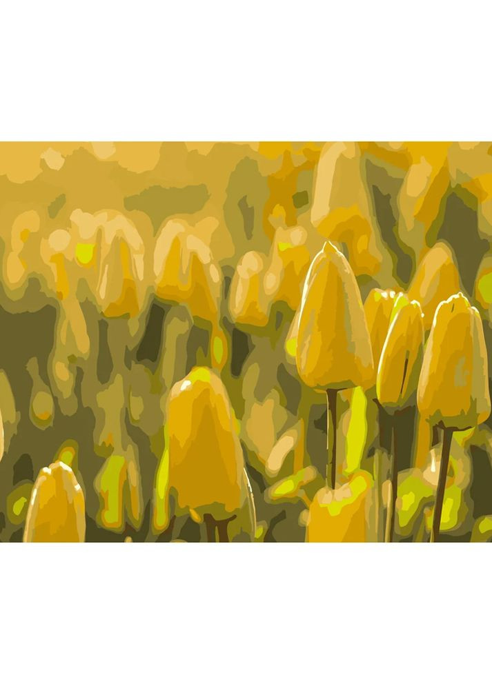 Набор для росписи по номерам Желтые тюльпаны цвет разноцветный ЦБ-00228135 Strateg (263587979)