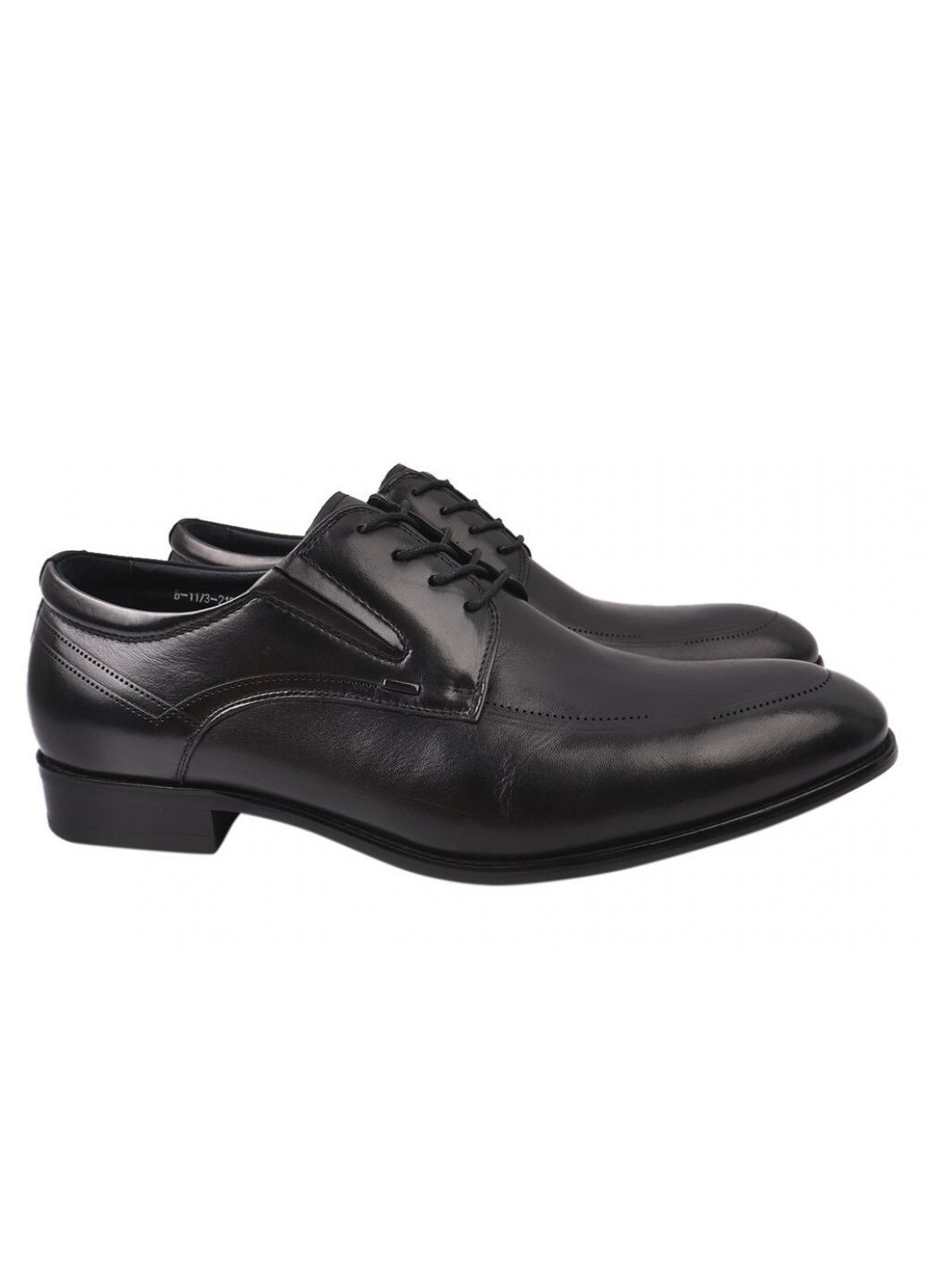 Туфлі чоловічі з натуральної шкіри, на низькому ходу, колір чорний, Brooman 852-21dt (257438202)