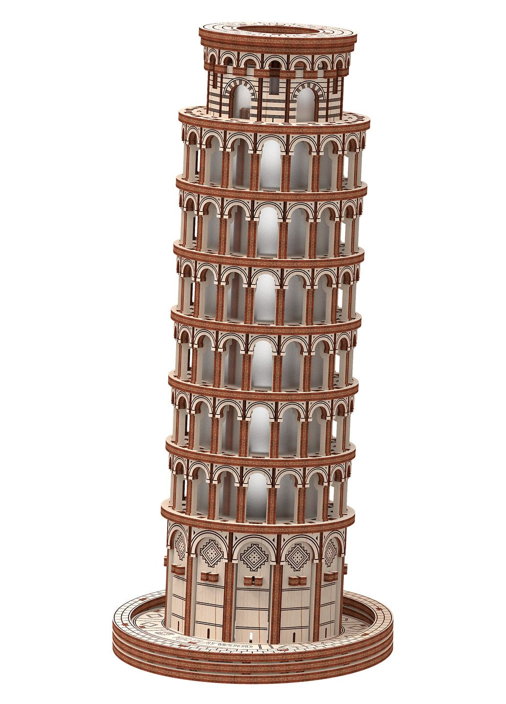 Дерев'яний 3d конструктор-пазл Пізанська вежа No Brand (276195233)