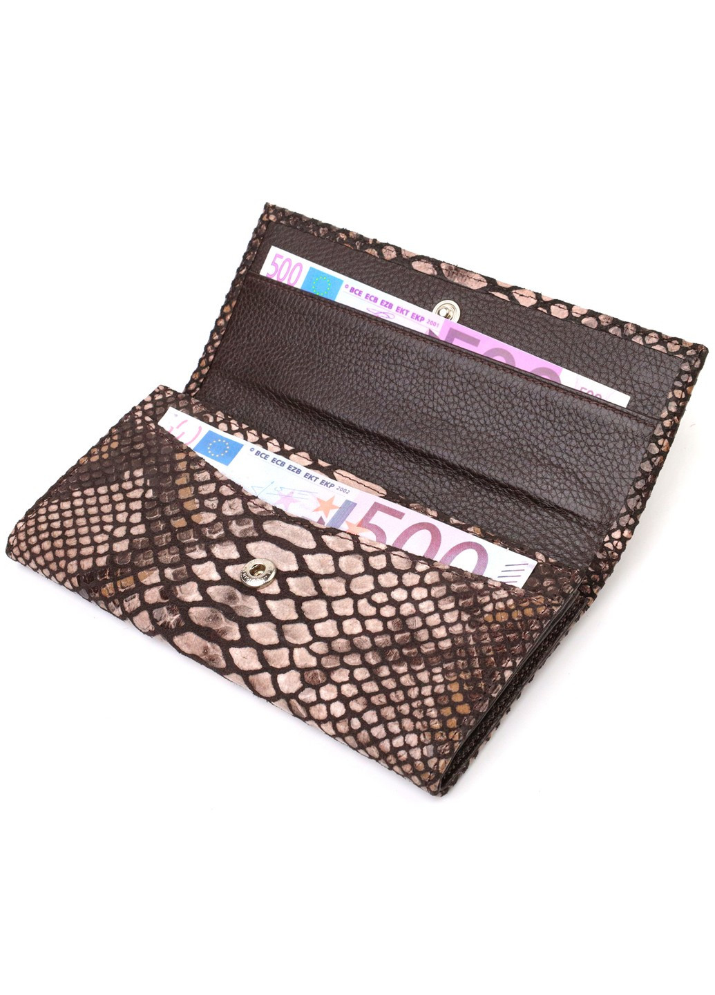 Ультрастильний жіночий гаманець із фактурної натуральної шкіри з тисненням під змію 21713 Canpellini (259874154)