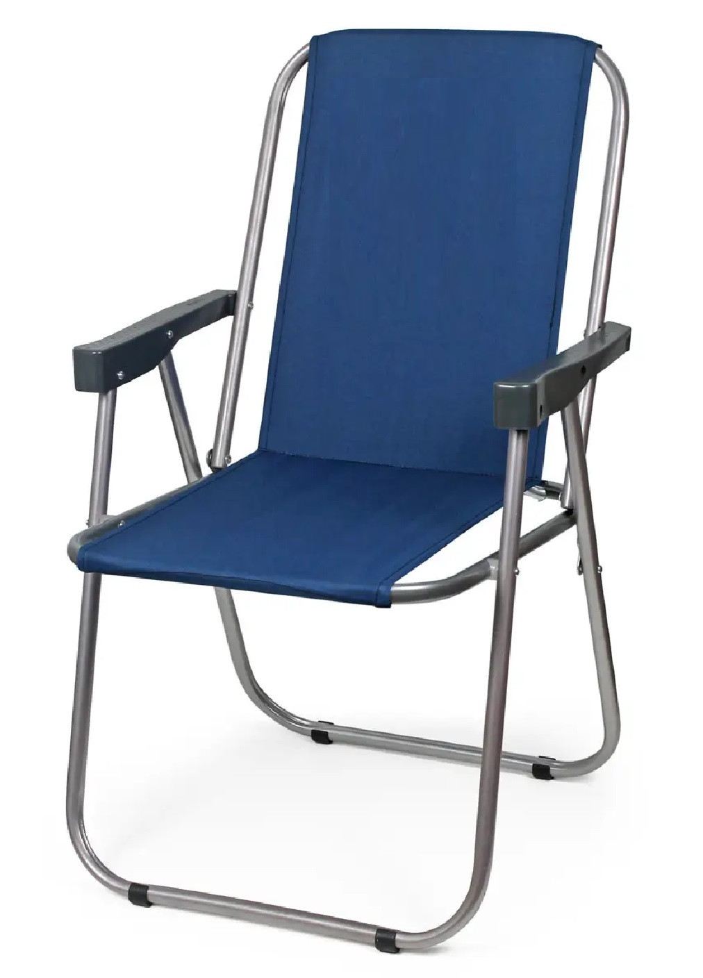 Раскладное кресло с подлокотниками стул складной для отдыха дачи рыбалки пикника кемпинга 49х50х79 см (474143-Prob) Синее Unbranded (257431275)