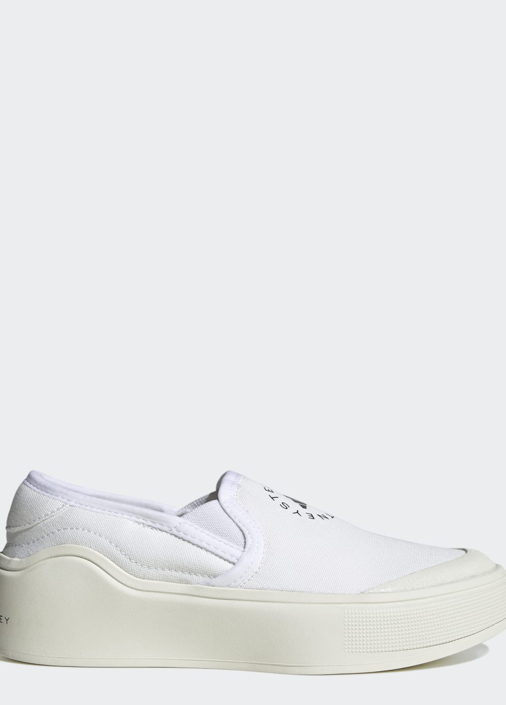 Белые всесезонные кроссовки-слипоны by stella mccartney court adidas