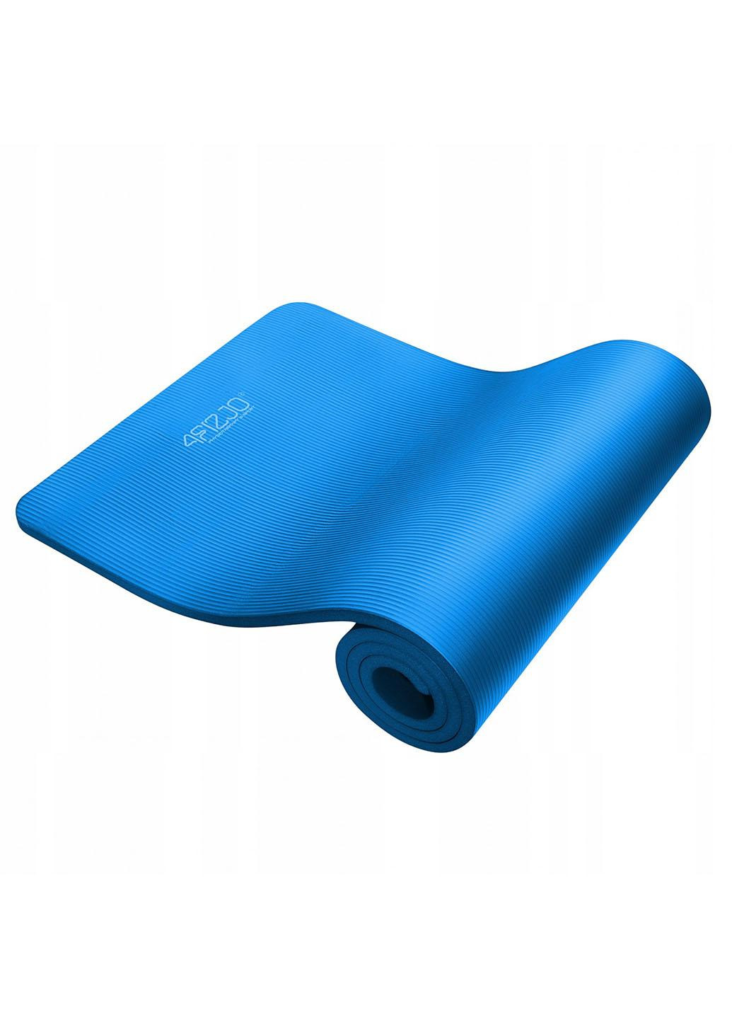 Килимок (мат) спортивний NBR 180 x 60 x 1 см для йоги та фітнесу 4FJ0014 Blue 4FIZJO (259262455)