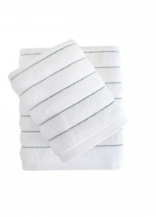 Irya полотенце - wendy microcotton beyaz-mint ментоловый 50*90 полоска мятный производство - Турция