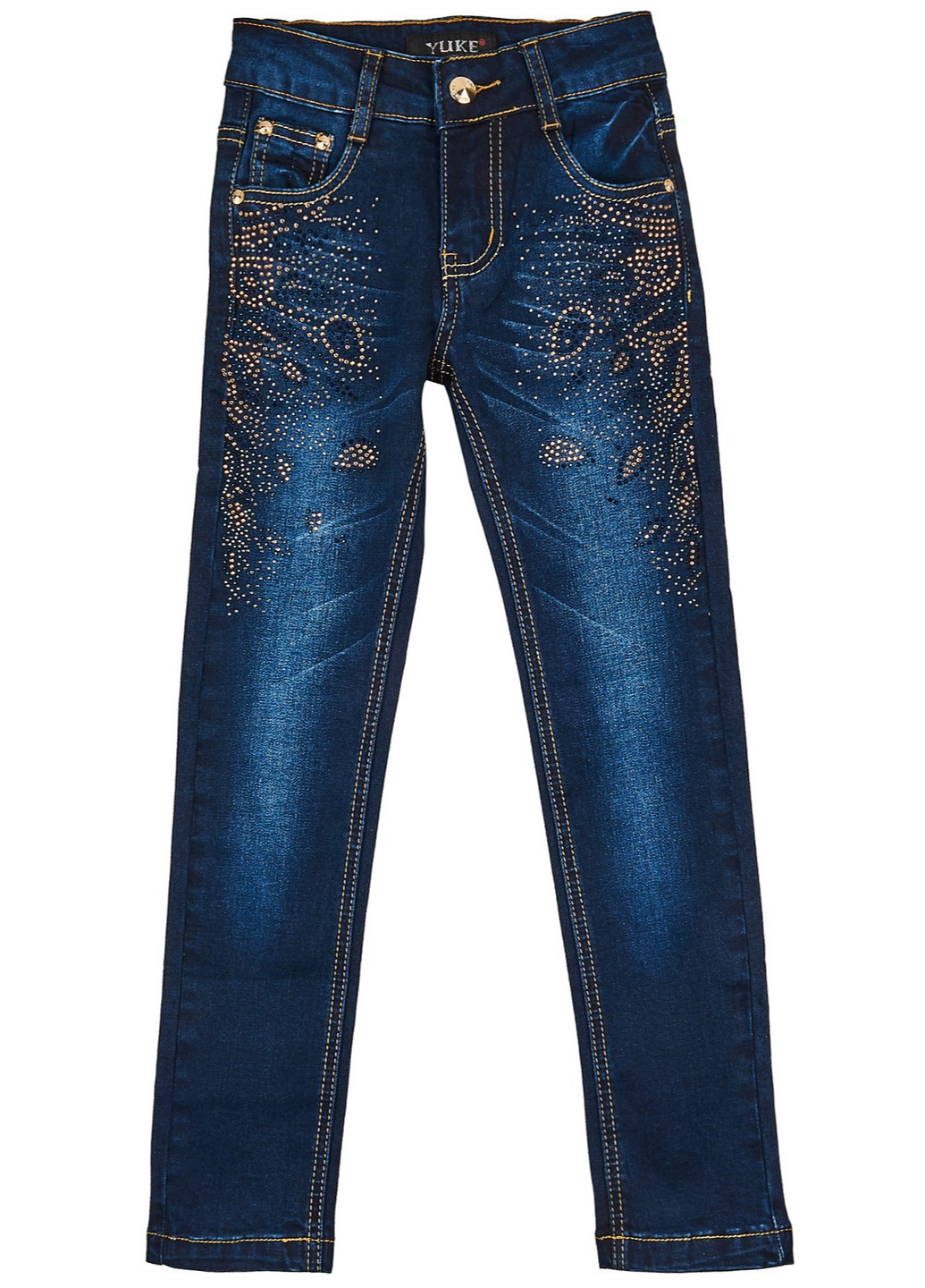 Синие демисезонные джинсы Yuke