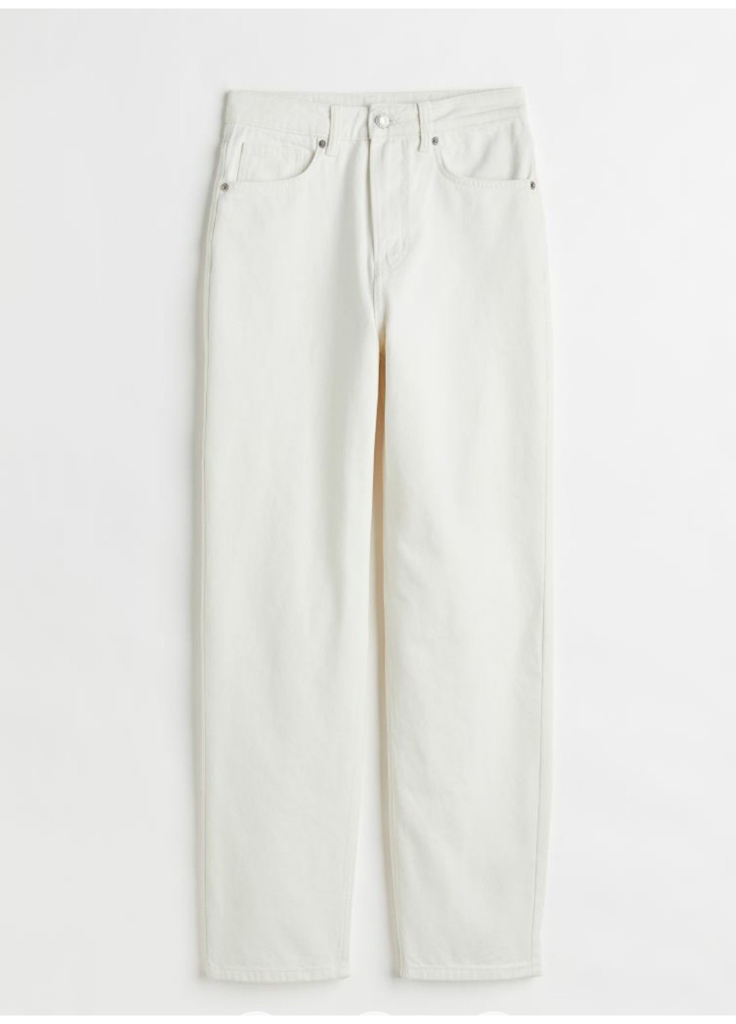 Жіночі джинси 90-Straight High (56531) W38 Білі H&M - (272319190)