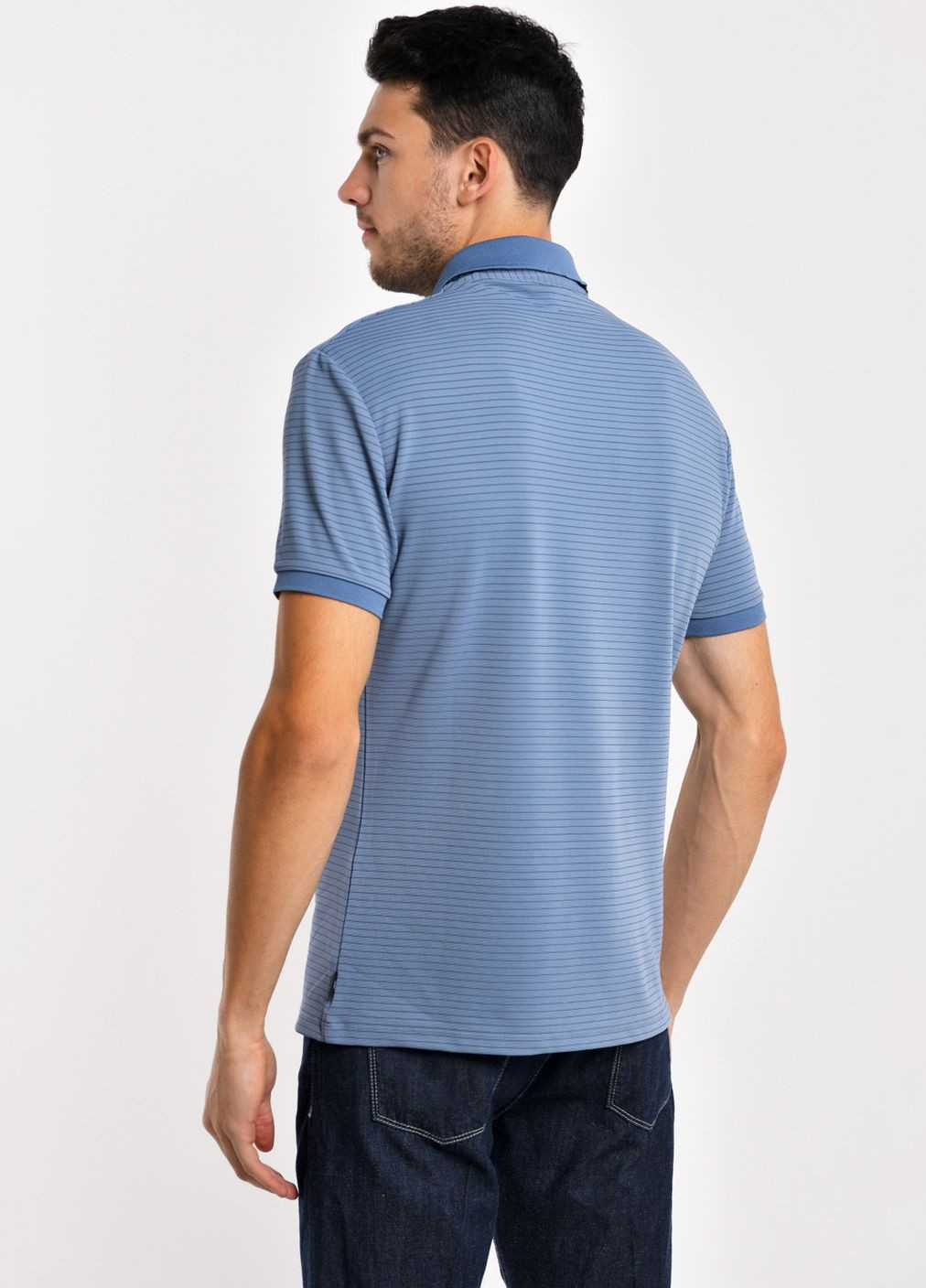Голубой футболка-поло для мужчин Emporio Armani