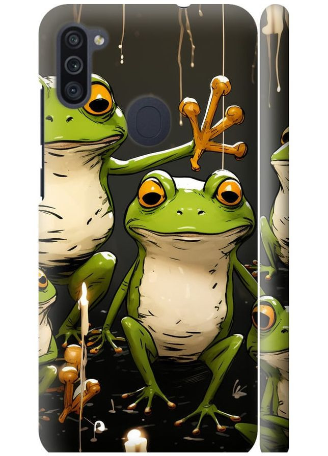 3D пластиковый матовый чехол 'Жабки 2' для Endorphone Samsung Galaxy A11 A115F (266905799)