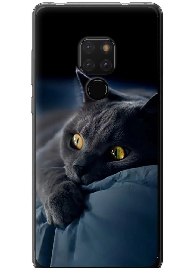 2D пластиковый чехол 'Дымчатый кот' для Endorphone Huawei Mate 20 (268138313)