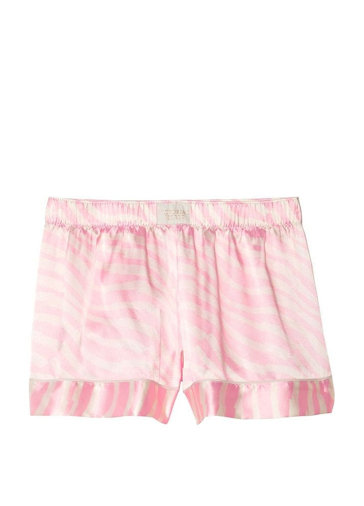 Розовая всесезон розовая сатиновая пижама майка + шорты Victoria's Secret