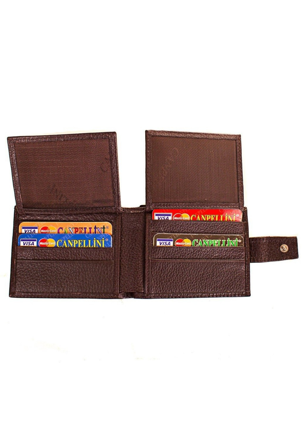Чоловічий шкіряний гаманець коричневий кишеньковий Canpellini (262975865)