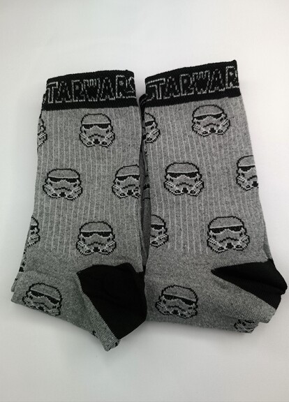 Модні сірі високі шкарпетки прикол з принтом Зоряні війни No Brand (267147790)