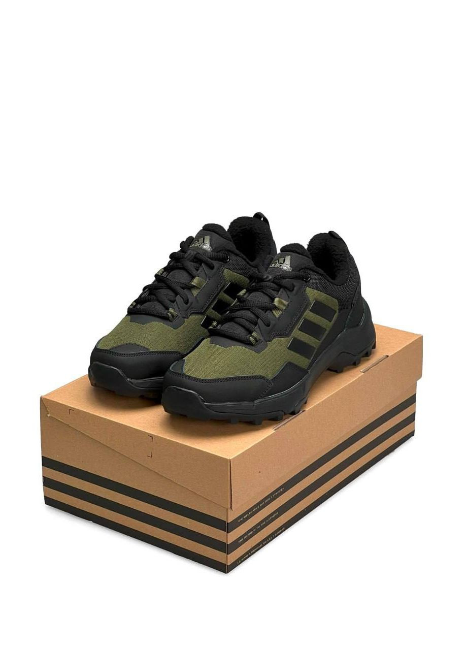 Оливковые (хаки) демисезонные кроссовки мужские, вьетнам adidas Terrex Gore-Tex Fleece Army Green Black