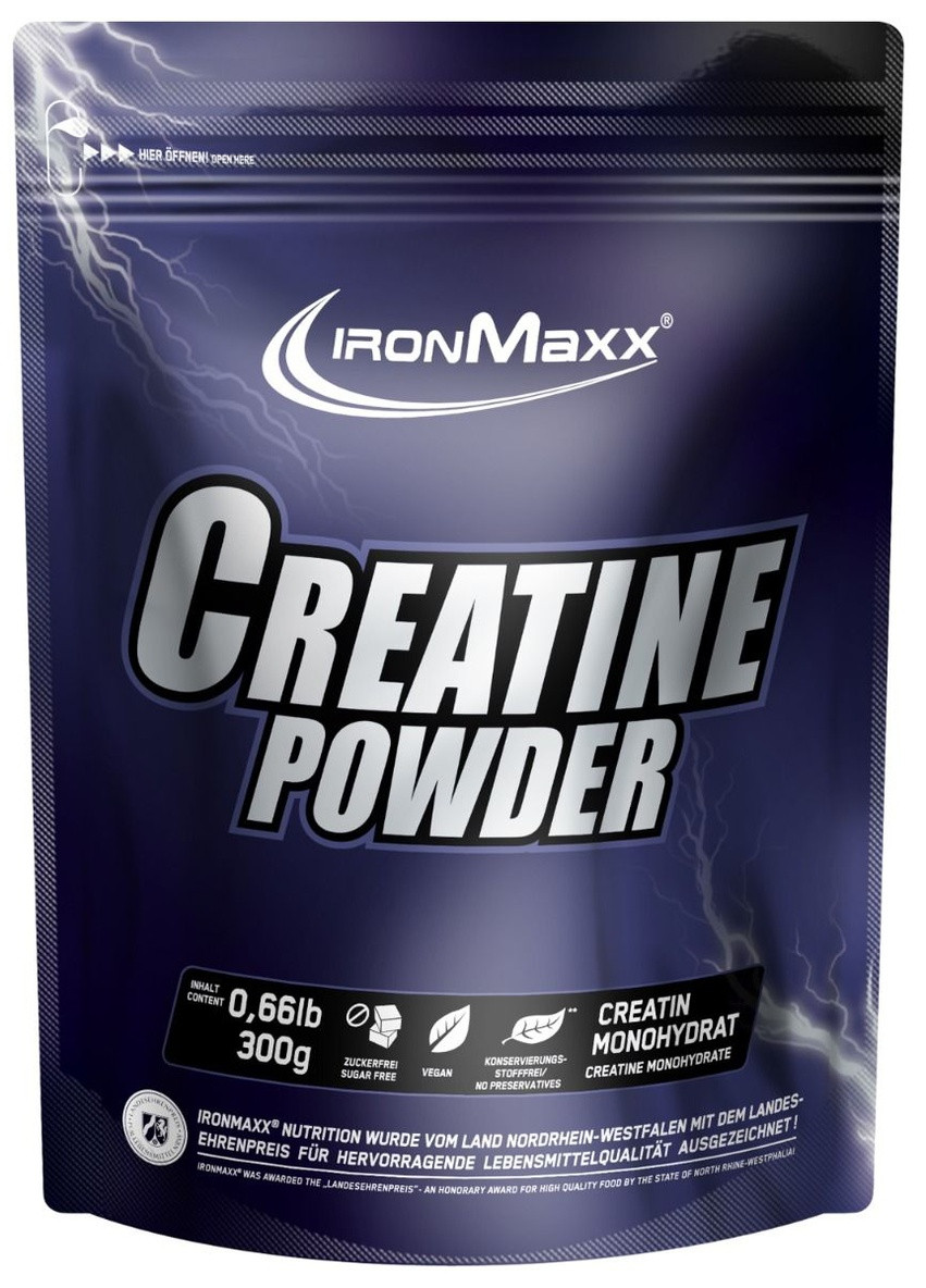 Креатин моногідрат Creatine Powder 300g Ironmaxx (257457637)
