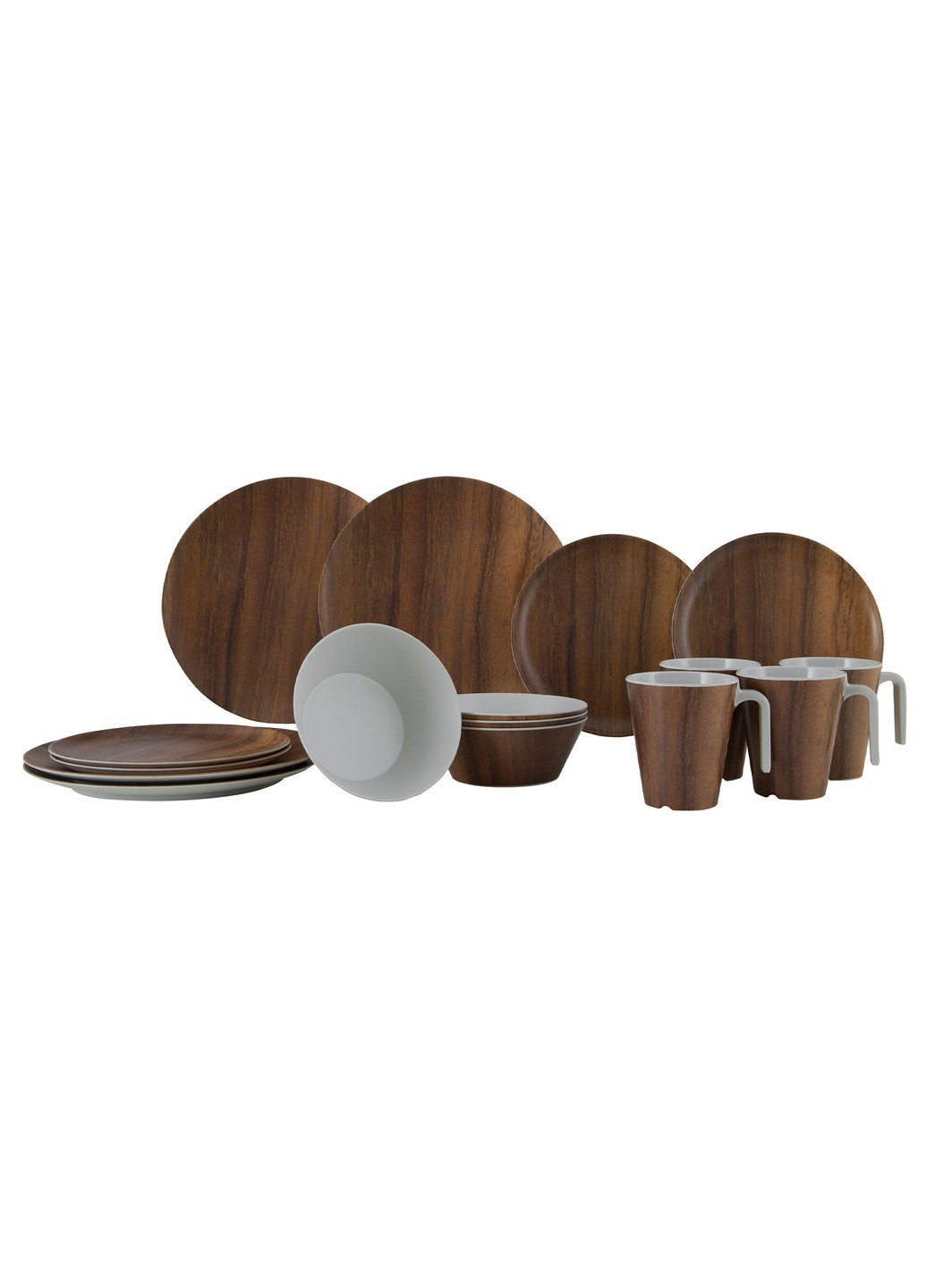 Сервіз столовий Tableware Nature 16 Pieces 4 Person Wood (6913100) Gimex (260074358)