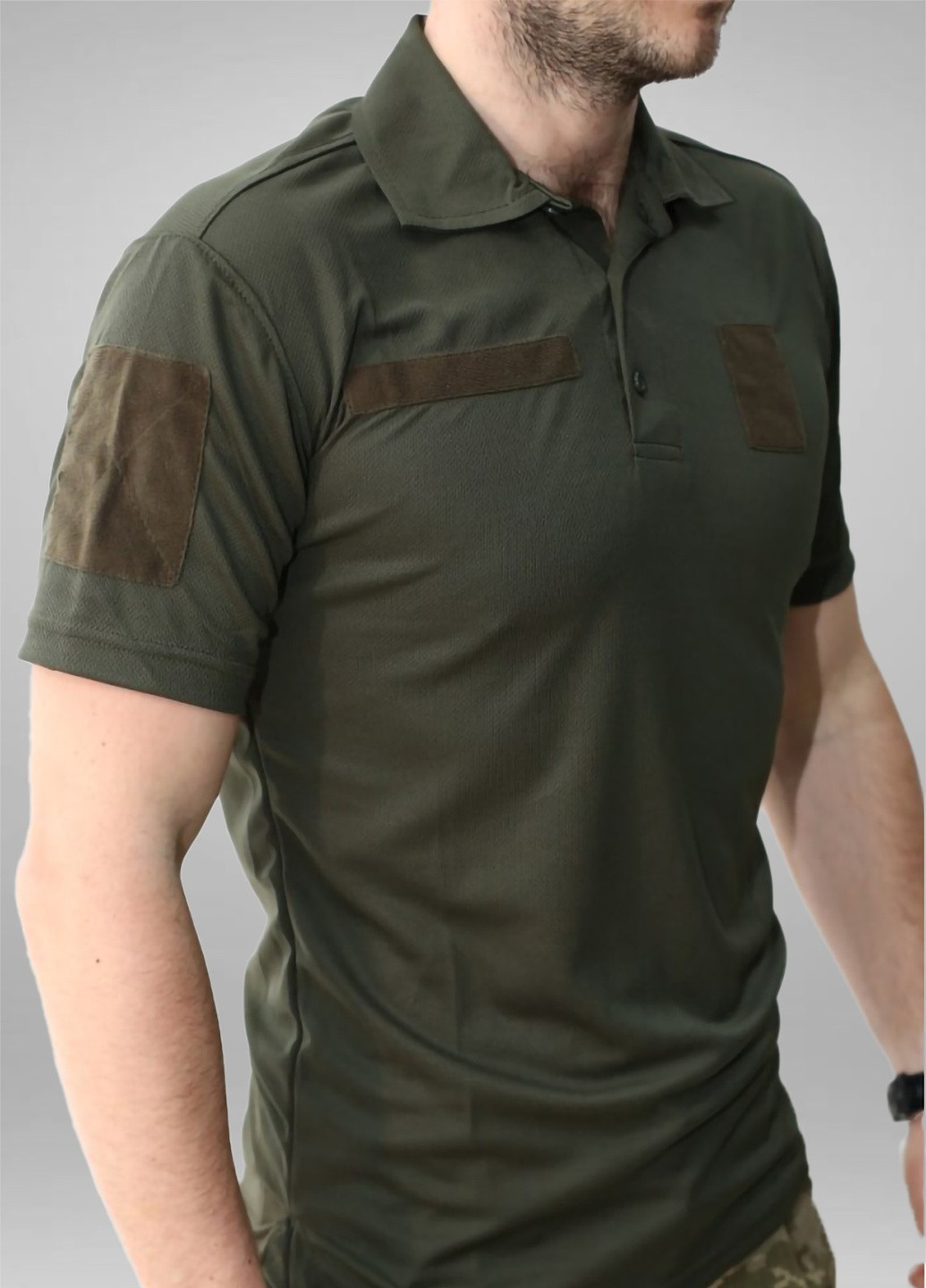 Оливковая футболка-футболка поло тактическая всу coolmax m546-60 оливка для мужчин Malta