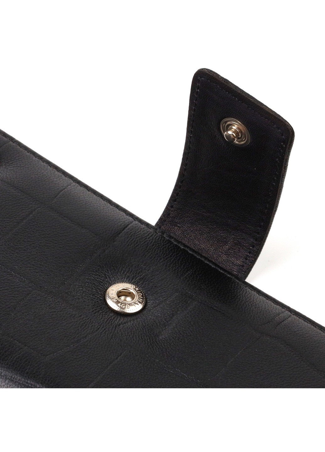 Классическое вертикальное мужское портмоне из натуральной кожи с тиснением 21836 Черное Canpellini (259873988)