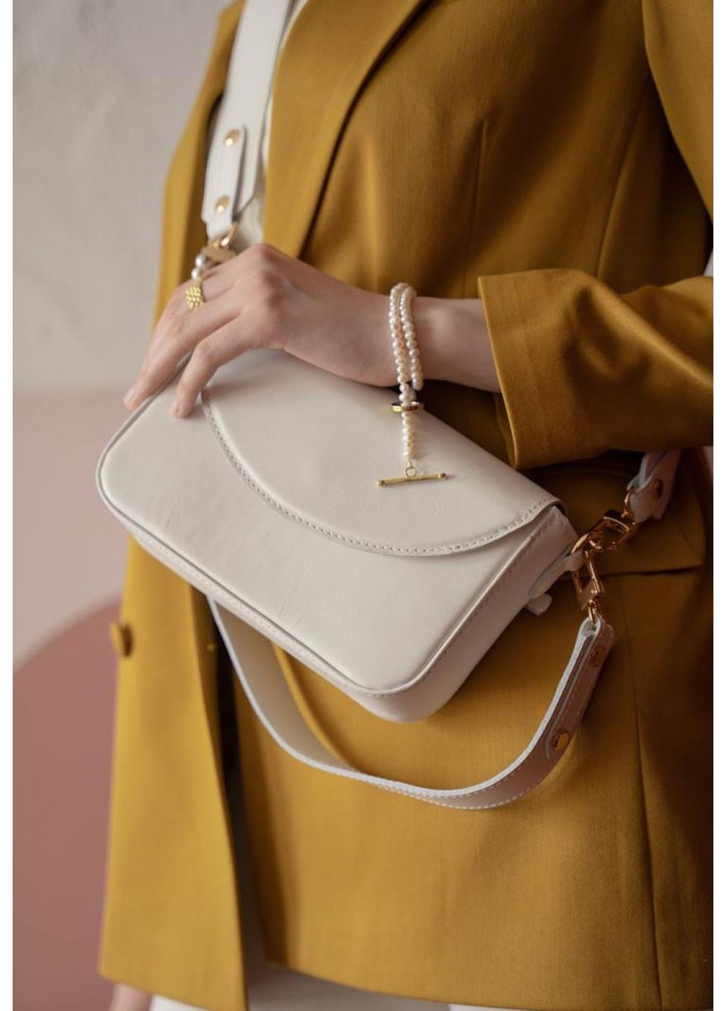 Женская кожаная сумка Molly белая TW-MOLLY-LIGHT The Wings (263519058)