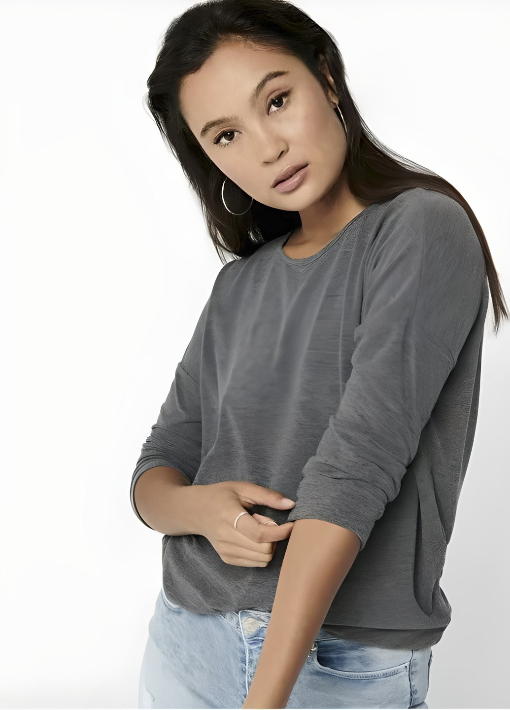 Сірий светр Only