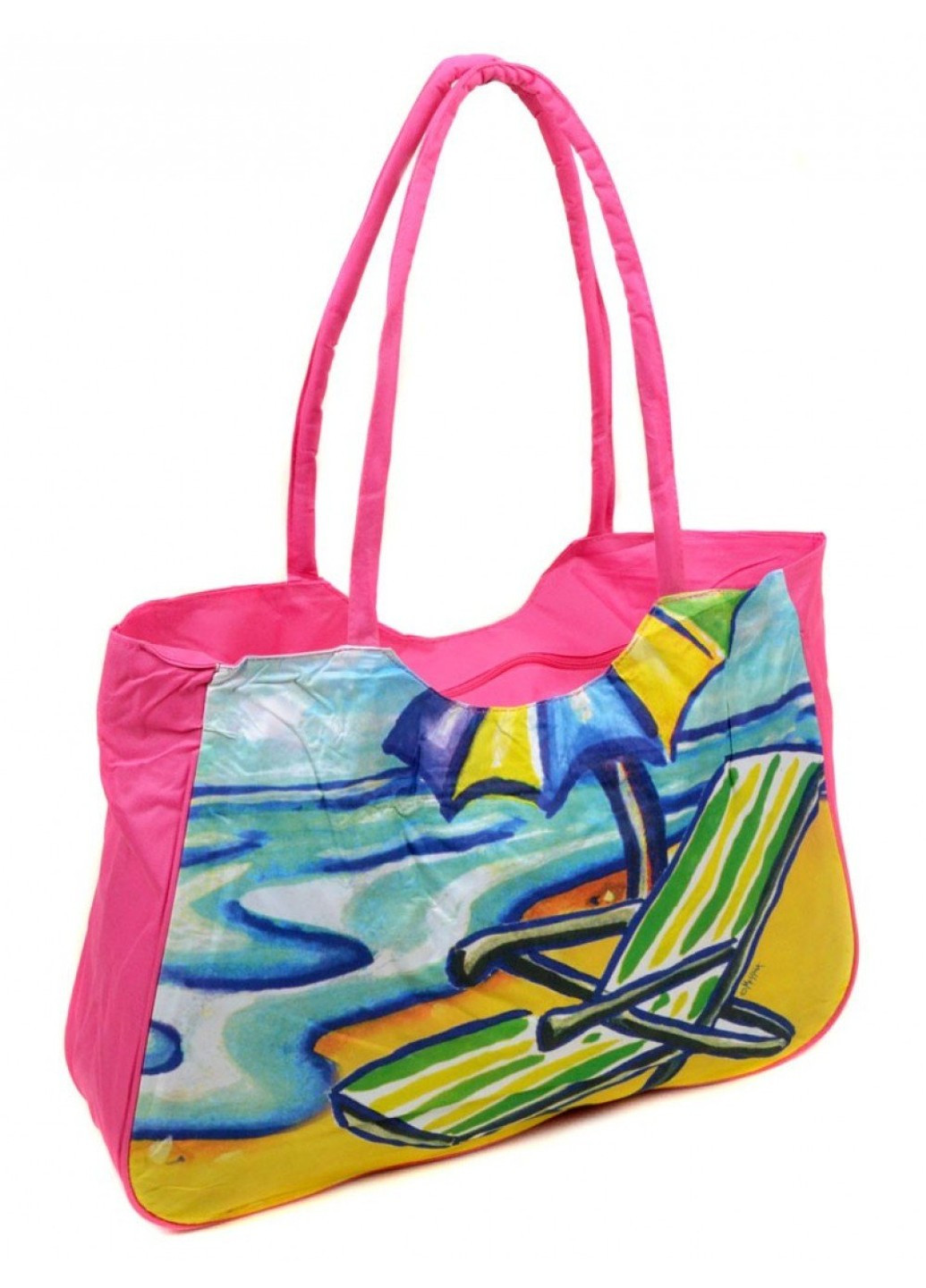 Жіноча рожева пляжна сумка / 1328 pink Podium (262087304)