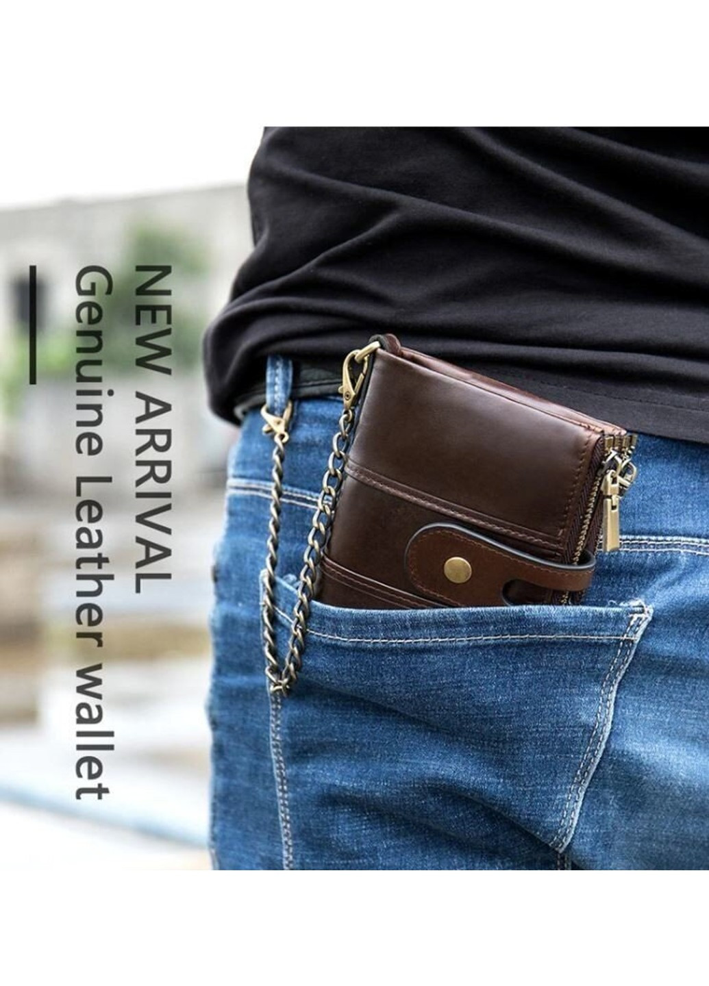 Шкіряний гаманець 14682 Темно-коричневий Vintage (262452672)
