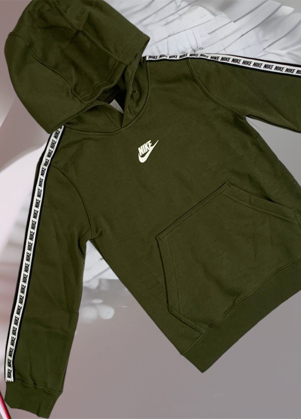 Nike свитшот зеленый спортивный полиэстер, трикотаж