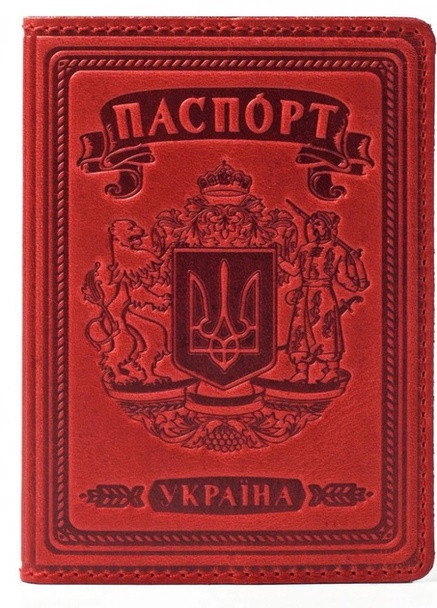 Шкіряна Обкладинка Для Паспорта Villini 003 червона Martec (259040648)