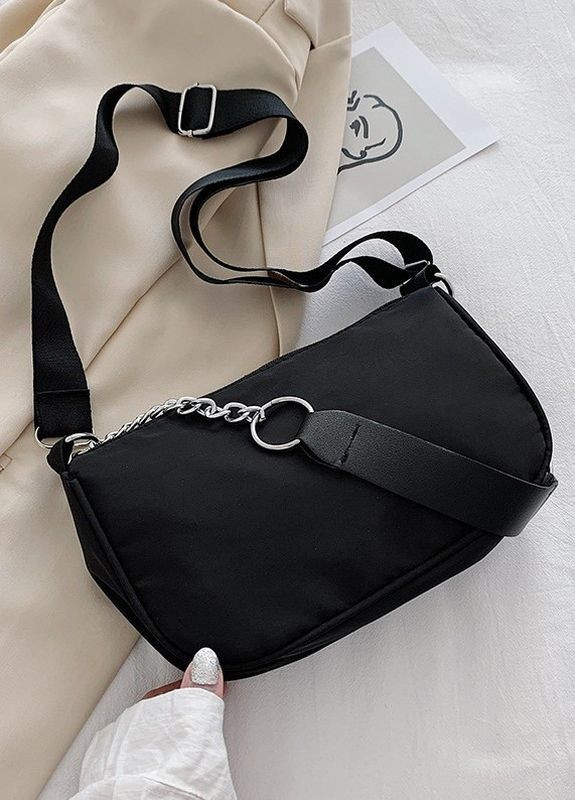 Женская сумка 1032 багет черная No Brand (276711543)