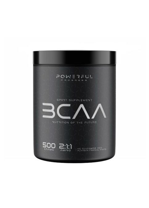 BCAA 2:1:1 + Glutamine 500 g /50 servings/ Tropical mix Powerful Progress (268660418)