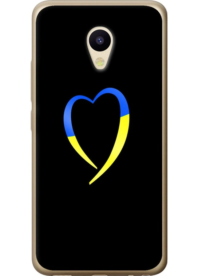 Силиконовый чехол 'Жёлто-голубое сердце' для Endorphone Meizu M5 (258298794)