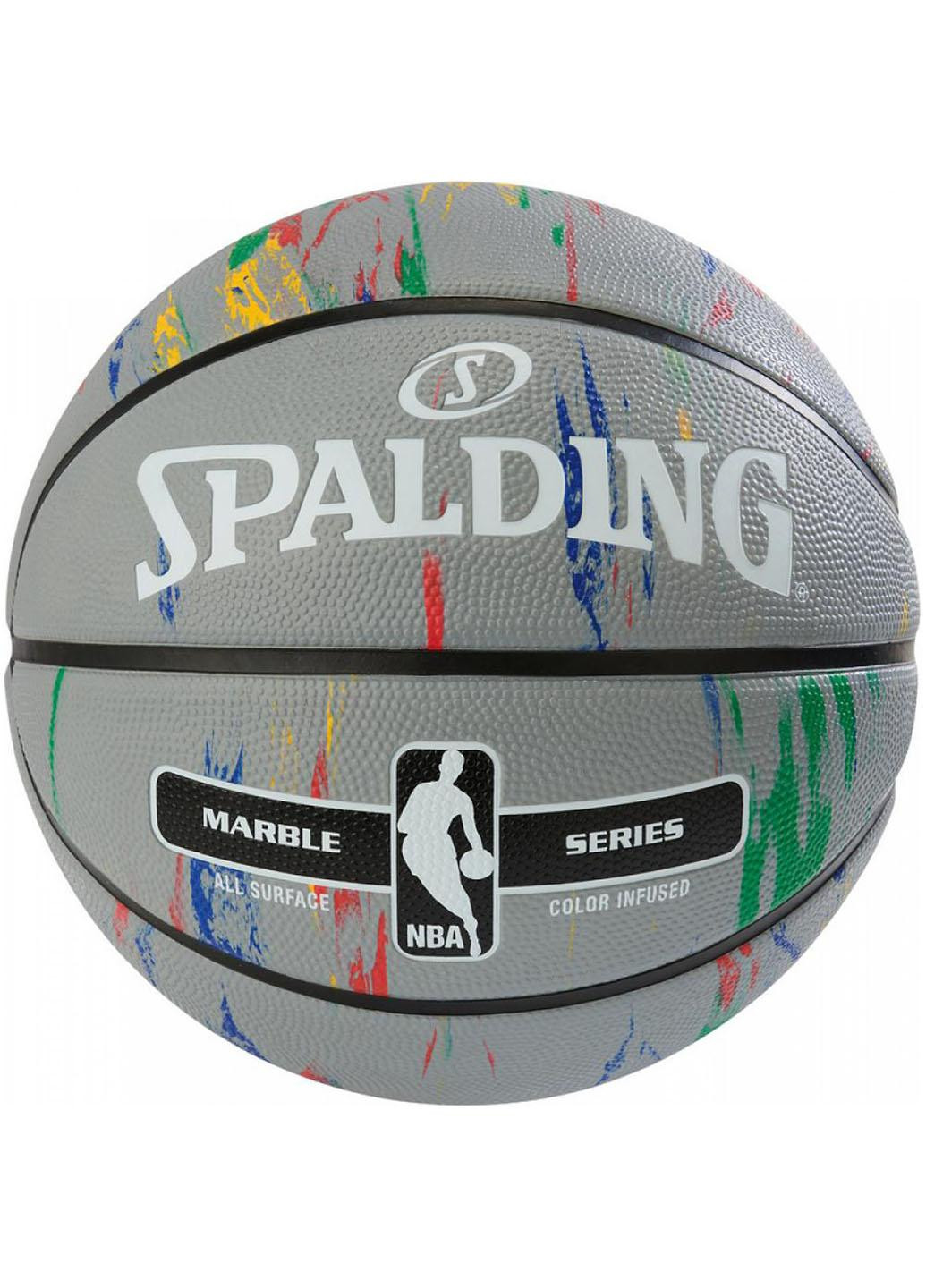 Мяч баскетбольный NBA Marble Outdoor Grey/Multi-Color Size 7 Spalding (258048592)