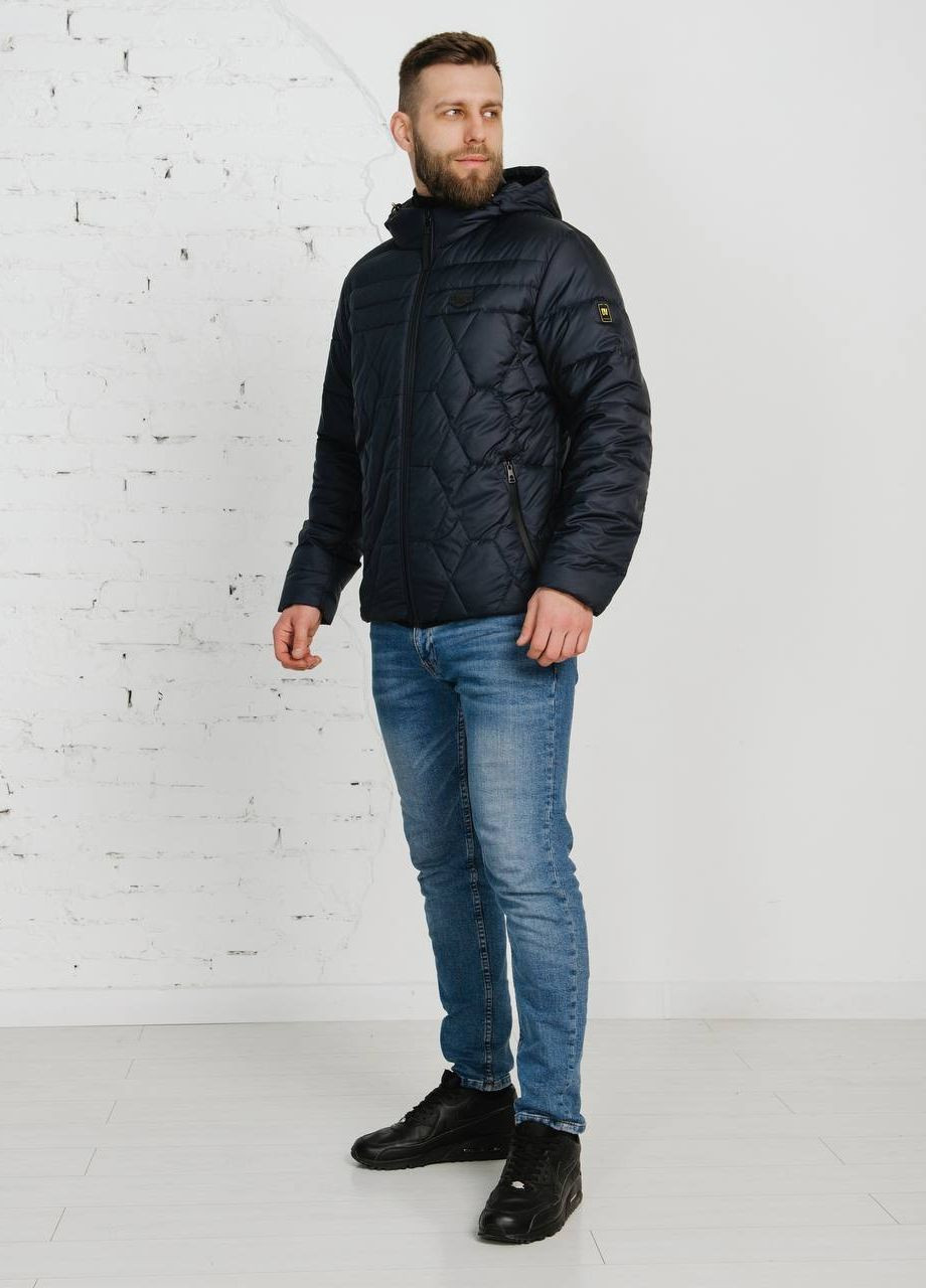 Темно-синяя демисезонная демисезонная куртка мужская большого размера SK