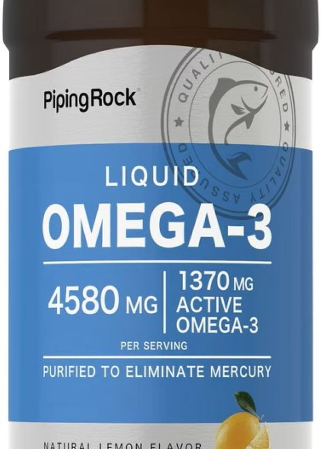 Омега-3 Liquid Omega-3 4580 mg (per serving) 473 mL (Natural Lemon) Piping Rock (261765729)