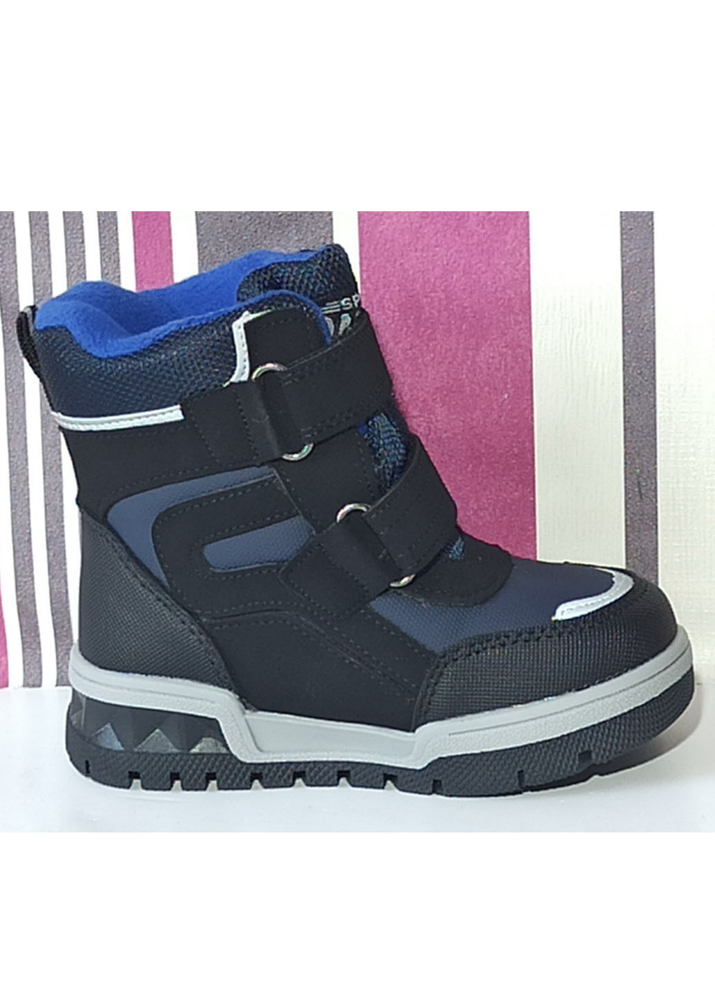 Дитячі зимові черевики для хлопчика на овчині ТОМ М 10806Д сині Tom.M (263360983)