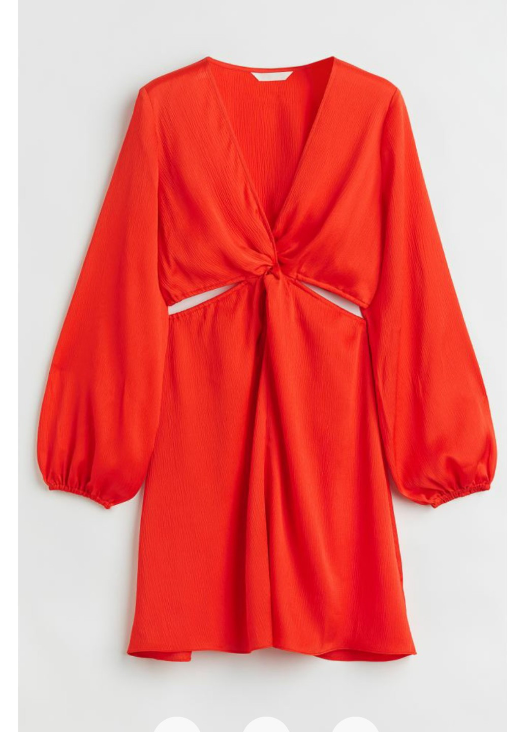 Красное праздничный женское платье с разрезами на талии (55715) 34 красное H&M