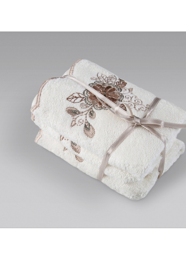 Irya полотенце - laural ekru молочный 70*140 орнамент молочный производство - Турция