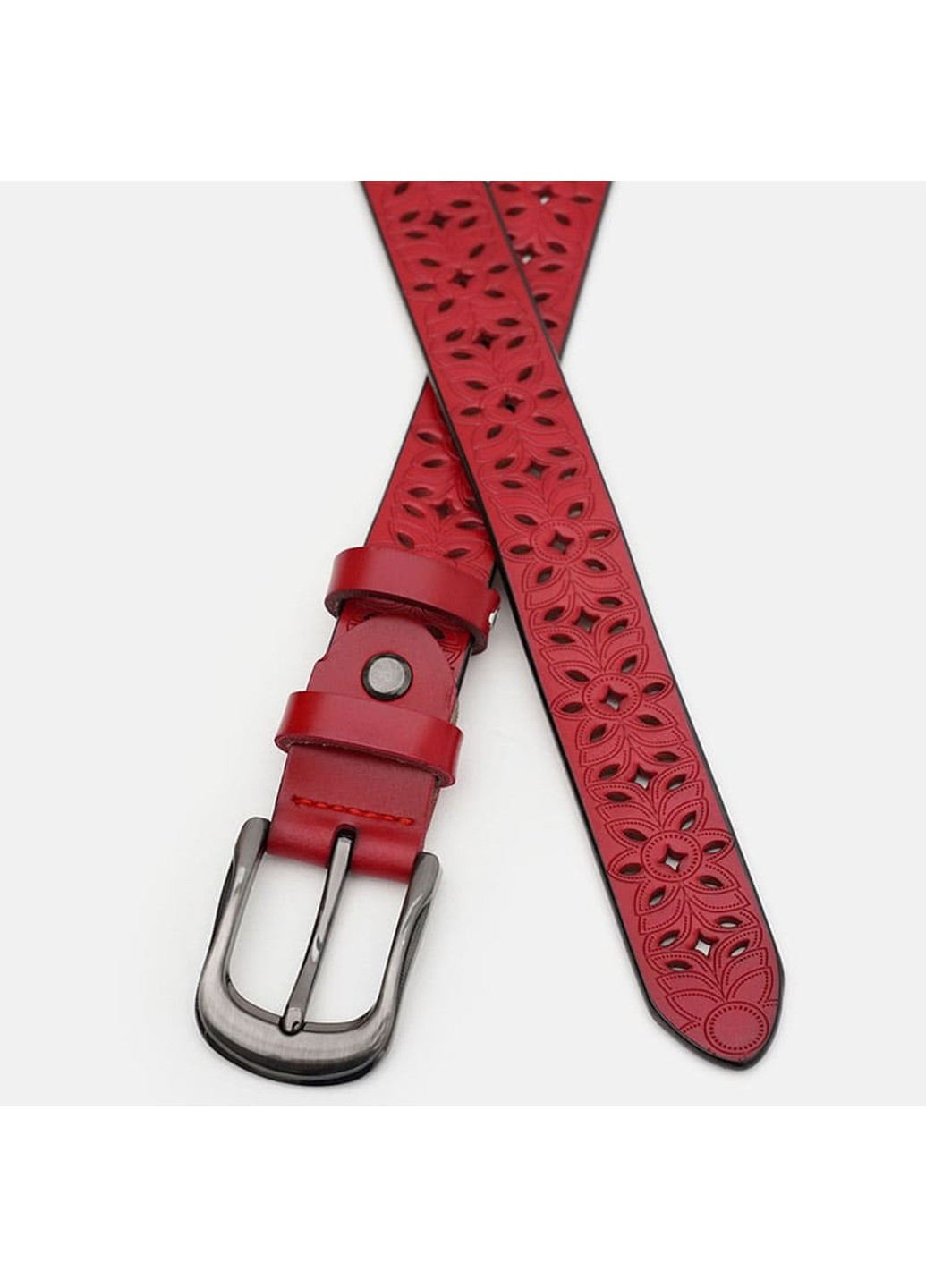 Женский кожаный ремень CV1ZK-094r-red Borsa Leather (266143909)