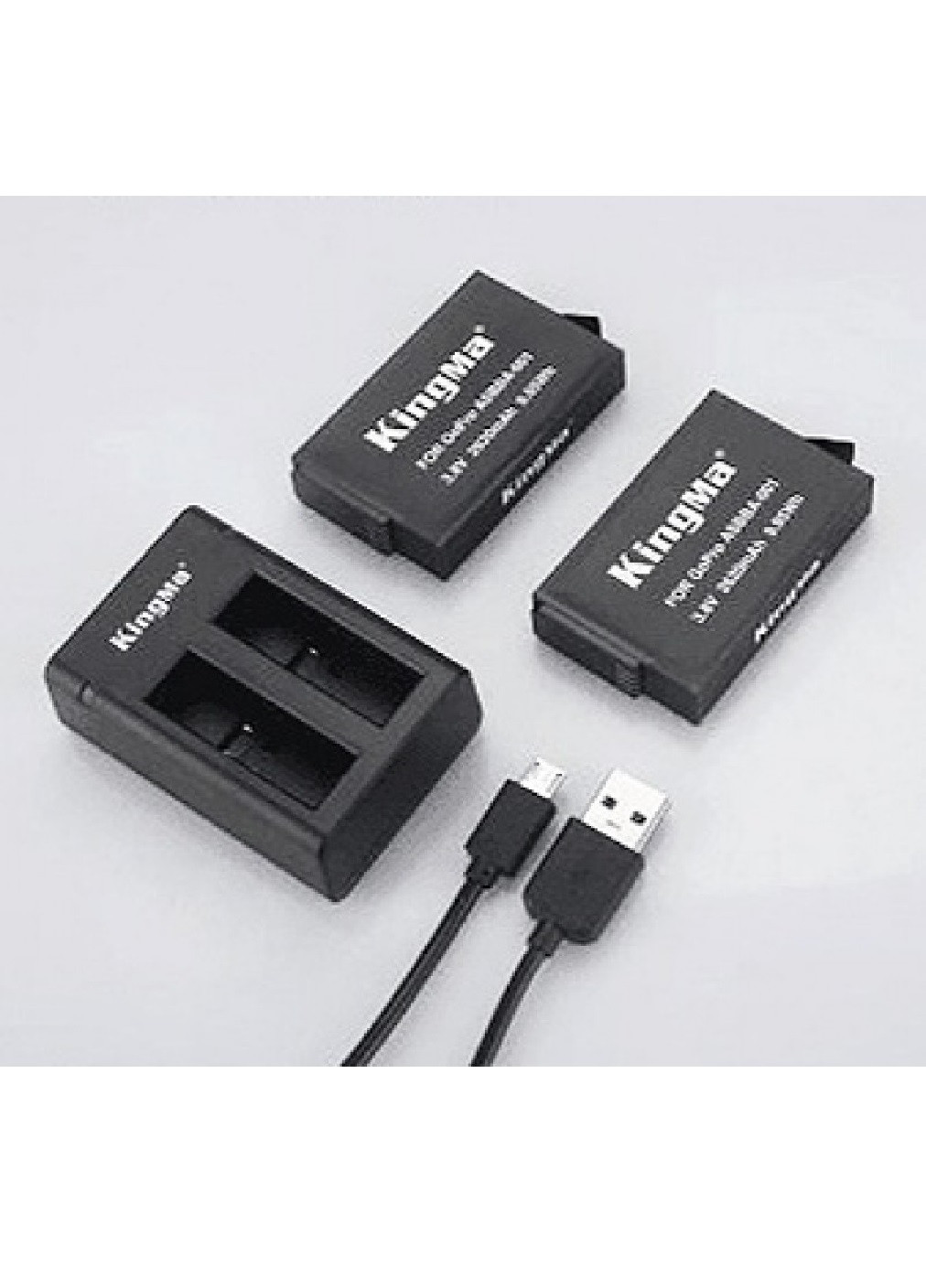 Комплект подвійний зарядний пристрій з двома акумуляторами для екшн камери GoPro Fusion з автовимкненням (474455-Prob) Unbranded (258486593)
