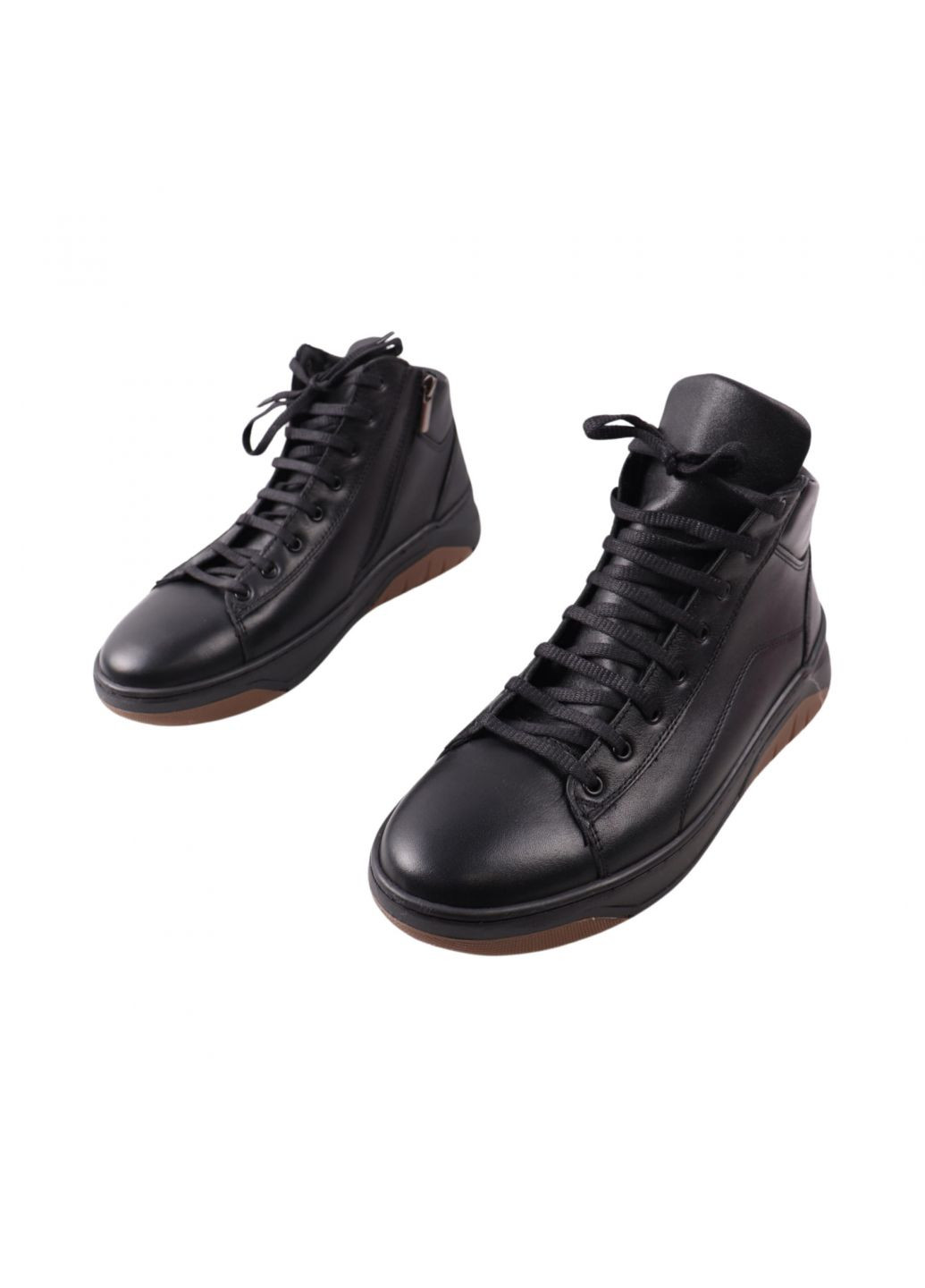 Черные ботинки мужские черные натуральная кожа Vadrus