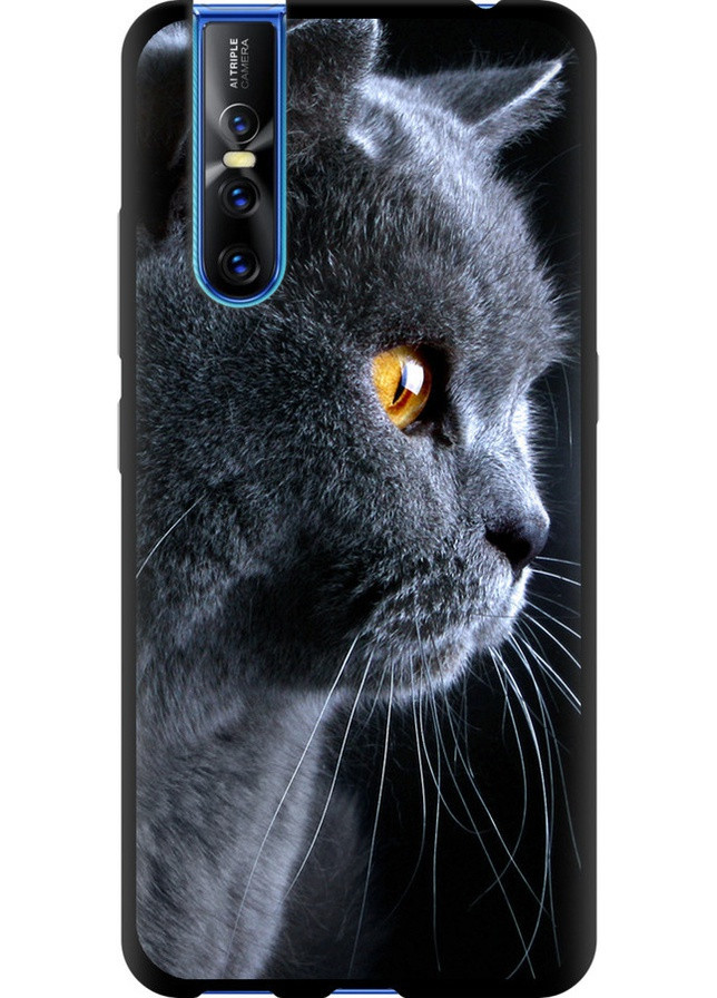 TPU черный чехол 'Красивый кот' для Endorphone vivo v15 pro (258689979)