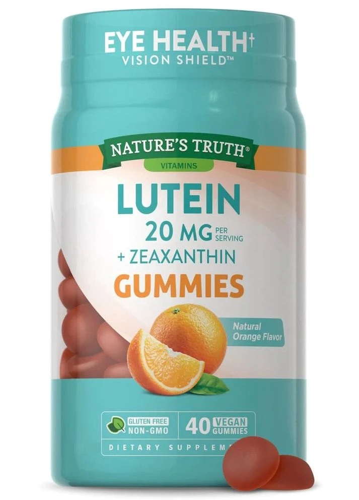 Лютеїн + Зеаксантин Lutein + Zeaxanthin 20 mg (per serving), 40 Vegan Gummies (Natural Orange) Nature's Truth (277234061)