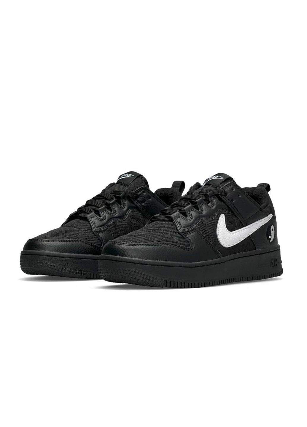 Nike Air Force 1 Yin Yang Fleece Termo All Black White 268463714