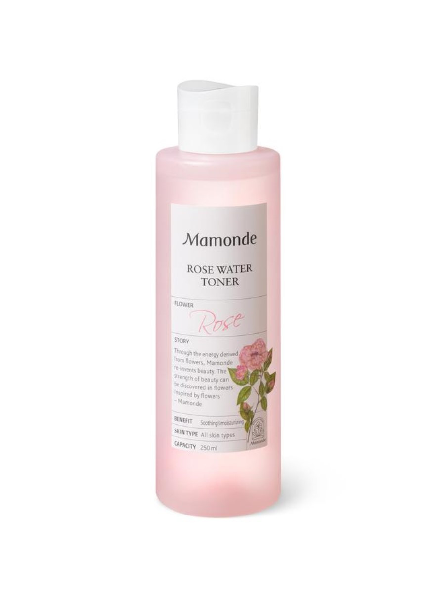 Зволожуючий тонер з екстрактом троянди rose water toner 250мл Mamonde (267896385)