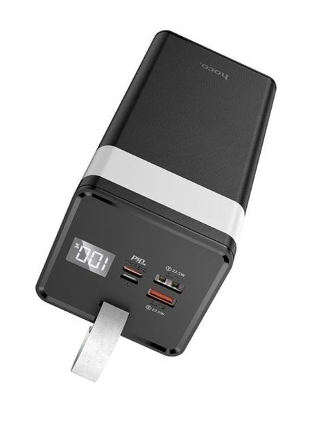 Повербанк Powermaster (50000 mAh, 22.5 Вт, QC 3.0, PD, x2 USB-Type-A, USB-Type-C, micro USB, 3A) - Чорний Hoco j86a (270856126)