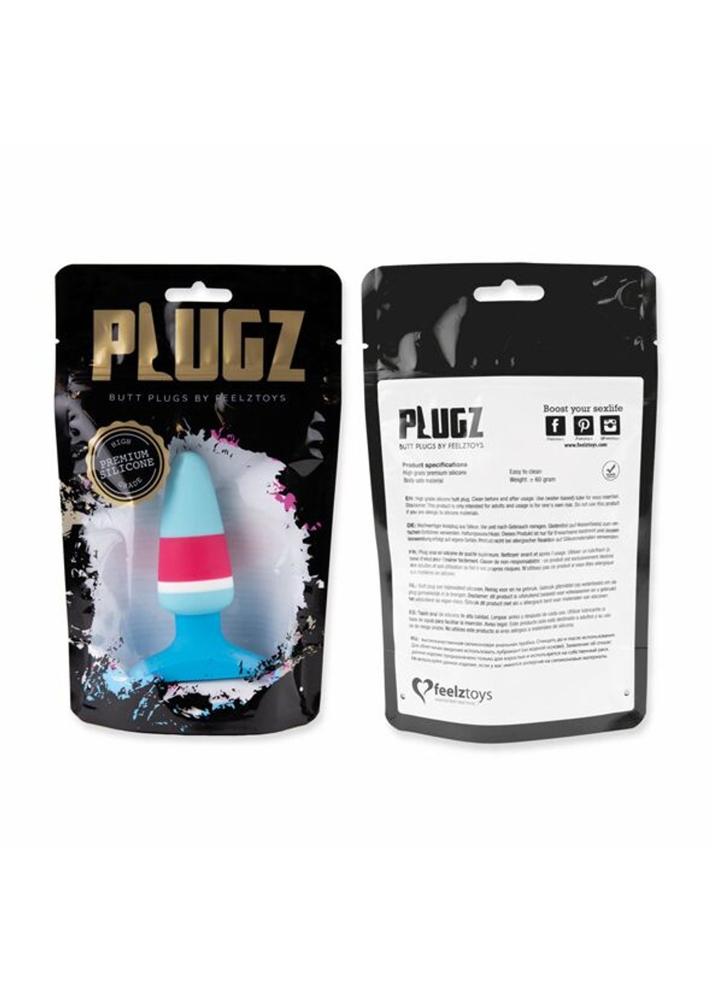 Анальная пробка - Plugz Butt Plug Colors Nr. 1 FeelzToys (277237556)